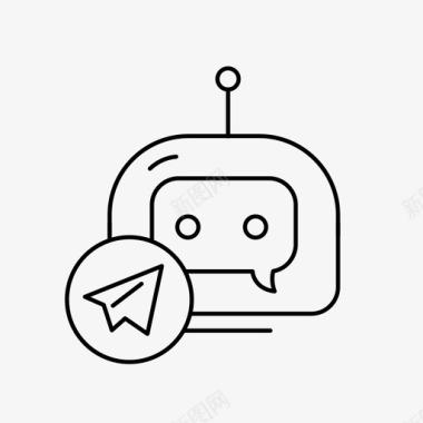 机器人和信使聊天机器人机器人图标图标