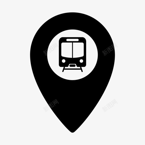 火车站位置地图针车站图标svg_新图网 https://ixintu.com 地图针 它 火车站位置 车站