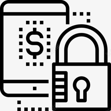 移动安全锁支付图标图标