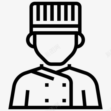 厨师男人职业图标图标