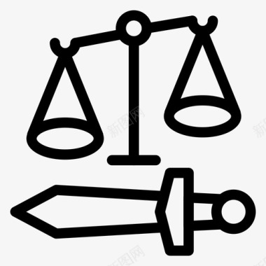 规模法院法律图标图标