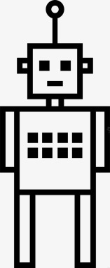 机器人金属科技图标图标