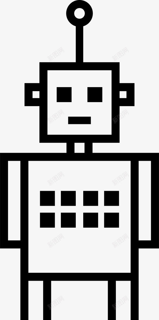 机器人金属科技图标svg_新图网 https://ixintu.com 机器人 玩具 科技 金属