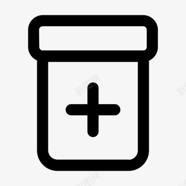 药瓶药盒药丸盒图标图标