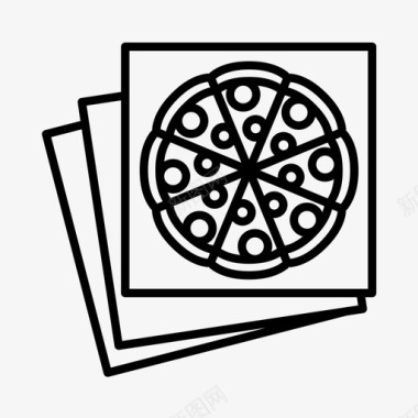 披萨送货快餐图标图标