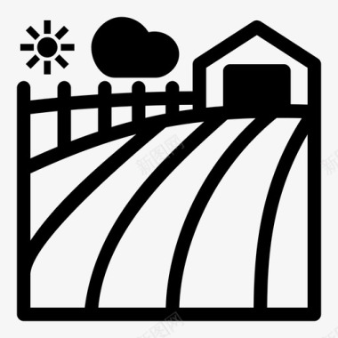 农用地农田景观图标图标