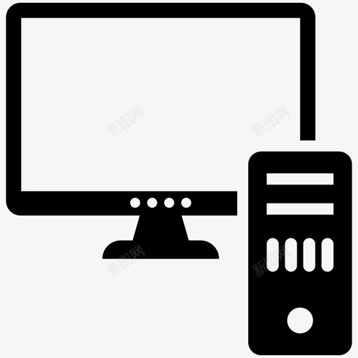 桌面计算机网络托管字形概念图标svg_新图网 https://ixintu.com 桌面 网络托管字形概念图标 计算机