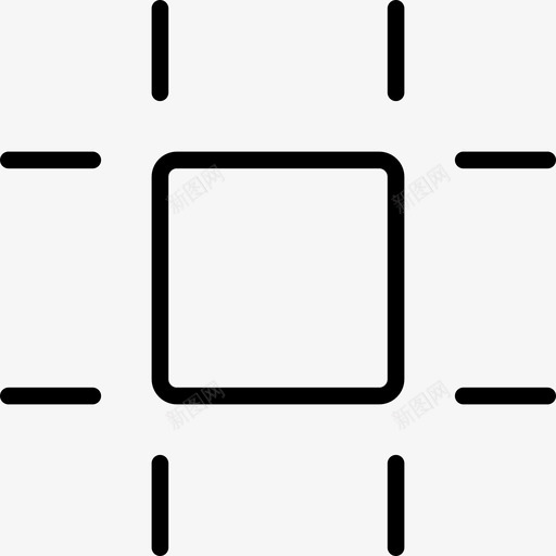 框架活动边界图标svg_新图网 https://ixintu.com 尺寸 框架 正方形 活动 箭头和方框细 裁剪 边界