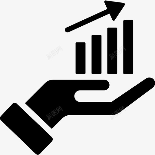 业务增长收益增加图标svg_新图网 https://ixintu.com 业务增长 业务管理字形图标 利润 增加 收益 进度图