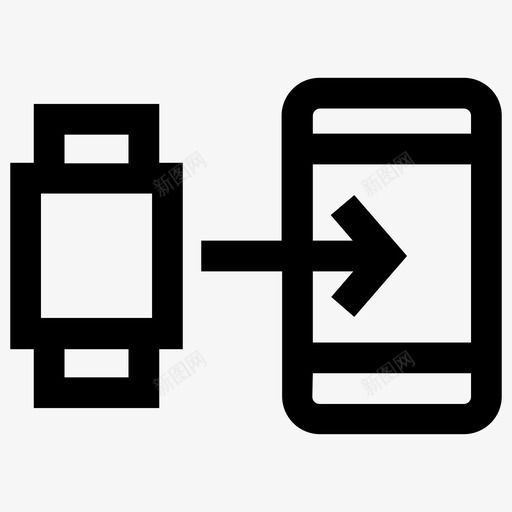 智能手表手机同步图标svg_新图网 https://ixintu.com 同步 手机 智能手表
