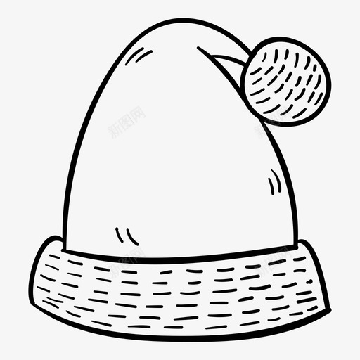 圣诞老人帽衣服冬天图标svg_新图网 https://ixintu.com 冬天 冬天的帽子 圣诞老人帽 衣服