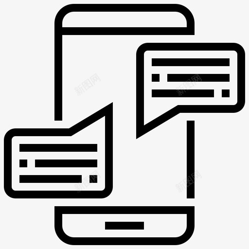 智能手机通讯社交图标svg_新图网 https://ixintu.com 智能手机 社交 语音 通讯