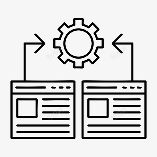 设置浏览器互联网图标svg_新图网 https://ixintu.com 互联网 技术 浏览器 窗口 网页和搜索引擎优化线图标 设置