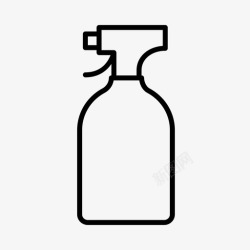 干洗喷雾喷雾瓶清洁剂清洁产品图标高清图片