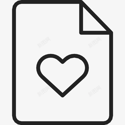 最喜欢的文件心脏图标svg_新图网 https://ixintu.com 心脏 最喜欢的文件