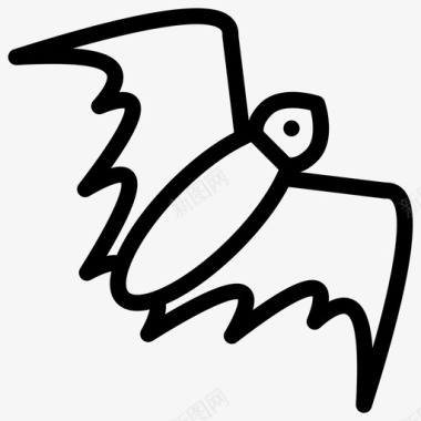 蝙蝠小鸟苍蝇图标图标