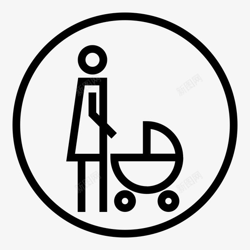 妈妈和手推车婴儿推车妈妈和婴儿图标svg_新图网 https://ixintu.com 妈妈和婴儿 妈妈和手推车 婴儿推车