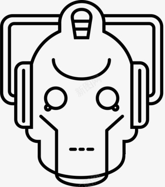 机器人医生脸图标图标