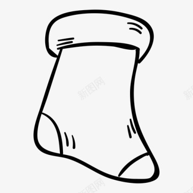 圣诞袜衣服袜子图标图标