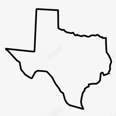 德克萨斯美国地理图标图标