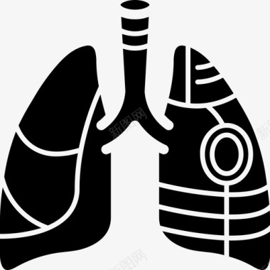 部分控制肺控制论控制论坚实图标图标