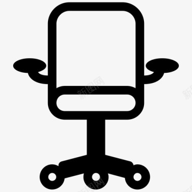 办公椅座位图标图标