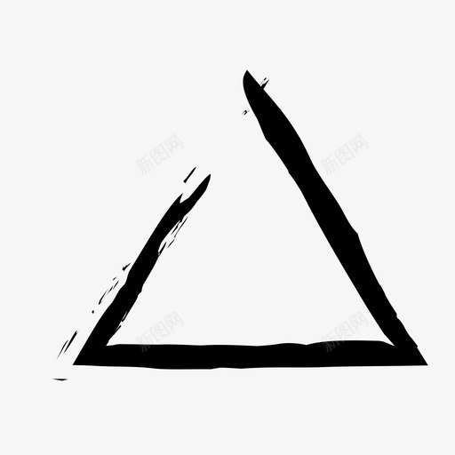 三角形艺术框架图标svg_新图网 https://ixintu.com 三角形 形状 框架 艺术