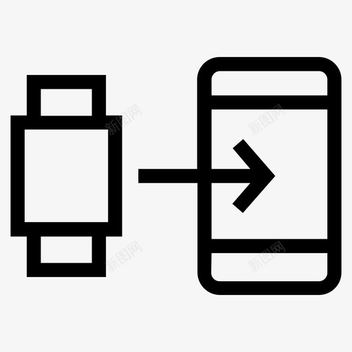 智能手表连接电话图标svg_新图网 https://ixintu.com 智能手表 电话 连接