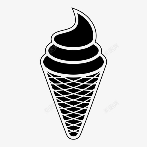 冰淇淋冰激凌冰激凌蛋卷图标svg_新图网 https://ixintu.com 冰淇淋 冰激凌 冰激凌蛋卷 夏天 如果不是荷兰语的话 甜食