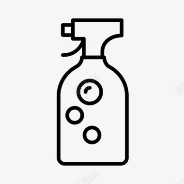 瓶子清洁剂消毒剂图标图标
