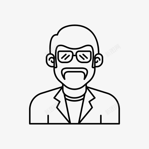 戴眼镜的男人化身胡子图标svg_新图网 https://ixintu.com 化身 化身男人 戴眼镜的男人 用户 胡子