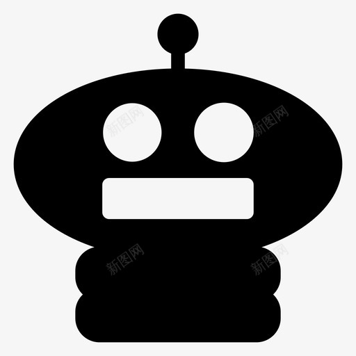 机器人汽车头部图标svg_新图网 https://ixintu.com 头部 机器 机器人 机器人字形图标 汽车 编程