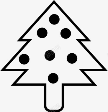 冷杉树圣诞树图标图标