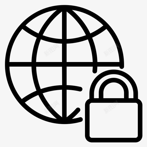 vpn连接安全图标svg_新图网 https://ixintu.com vpn 安全 数据网络收集 连接