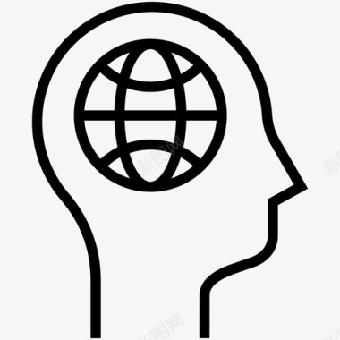 全球人类思维国际性图标图标