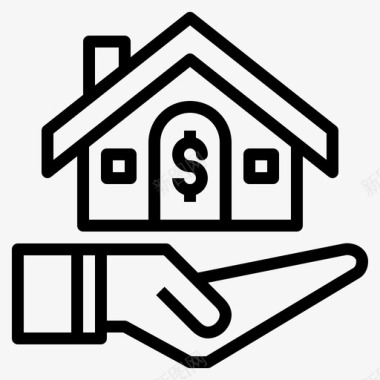 房屋贷款金融货币图标图标