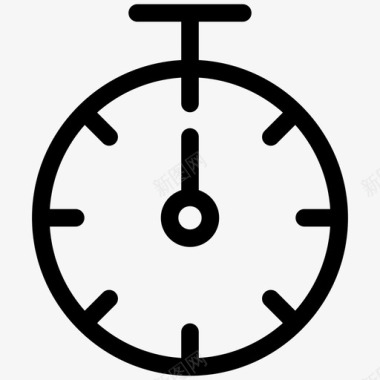 秒表计时器运动轮廓图标图标