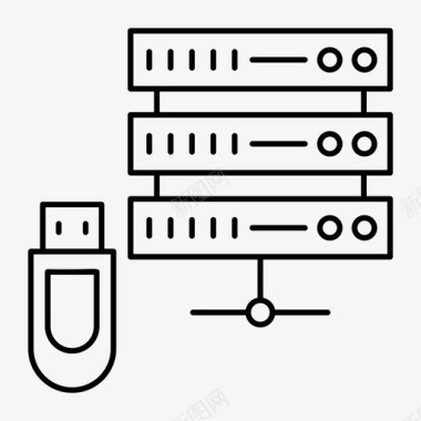 服务器驱动器存储图标图标