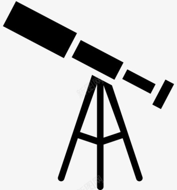 望远镜地理地理立体图标图标