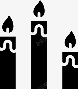 蜡烛火蜡图标图标