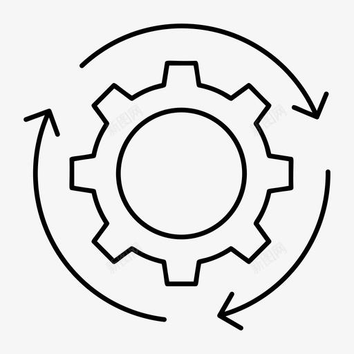 设置配置刷新图标svg_新图网 https://ixintu.com 刷新 技术 网络和搜索引擎优化线图标 设置 配置 重新加载