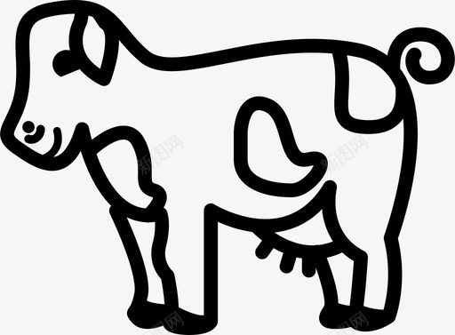 小牛动物奶牛图标图标