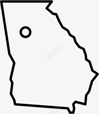 乔治亚州美国亚特兰大图标图标