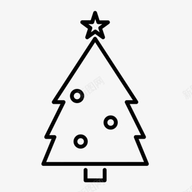 圣诞树装饰品星星图标图标