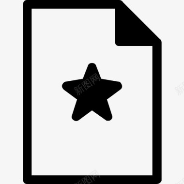 文件收藏夹星星文件字形图标图标