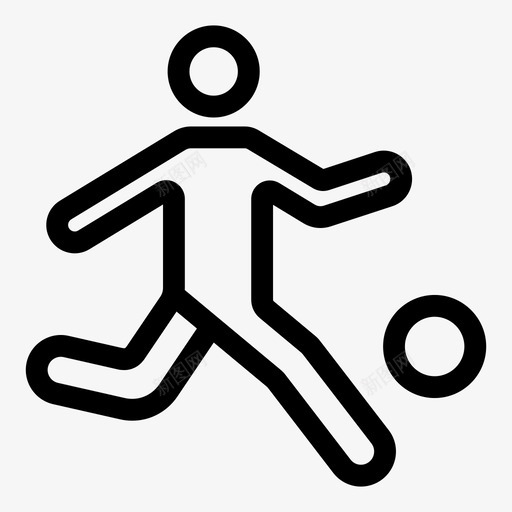 游戏足球健康的身体图标svg_新图网 https://ixintu.com 健康的身体 执行 游戏 足球 跑步