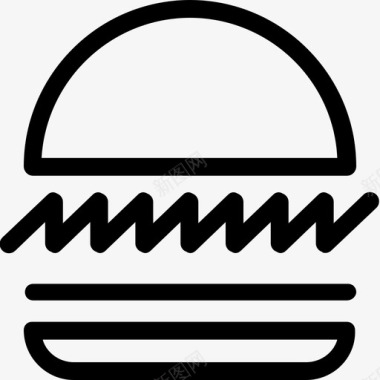 汉堡食品黑洋食品系列图标图标