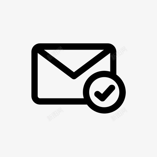 批准电子邮件选中标记图标svg_新图网 https://ixintu.com 批准电子邮件 选中标记