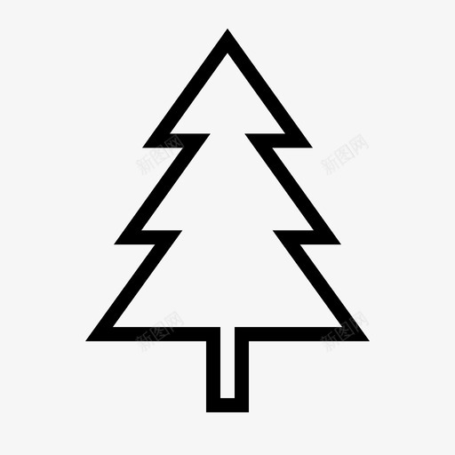 松树圣诞树绿色图标svg_新图网 https://ixintu.com 圣诞树 松树 绿色 自然