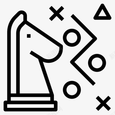 战略象棋骑士图标图标
